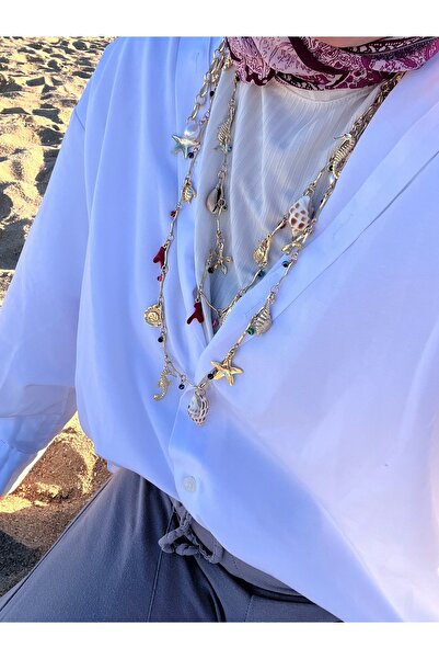 HNG JEWELRY قلادة صيفية من النحاس قابلة للتعديل