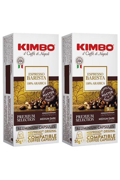 Kimbo Barista Armonia 100% Arabica Nespresso Compatible Capsule Coffee (Aluminum) (in Box of 10) (Set of 2)