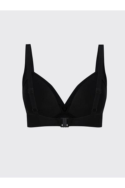 LC Waikiki LCW DREAM Μαύρο μπλουζάκι μπικίνι γυναικείο με επίπεδη ραμμένη μαξιλαράκι