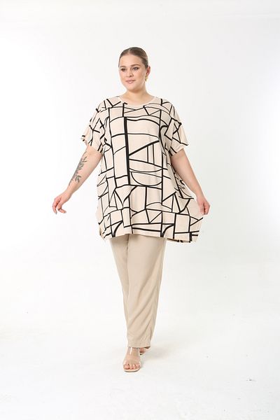 XL Modam Set pantaloni tunică de damă mărime mare
