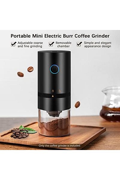EACAM Mini Coffee Grinder Electric Burr Coffee Grinder Portable Grinder with Adjustable Coarse Fine