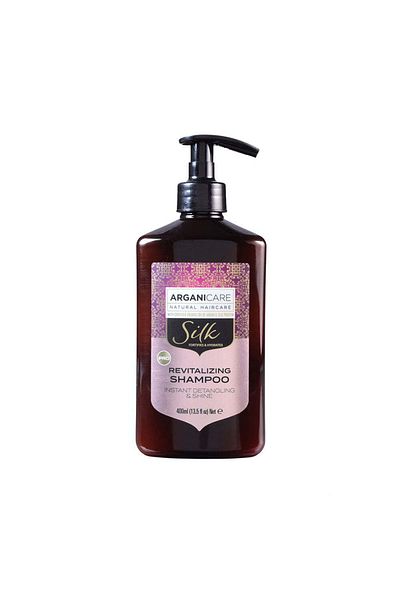 Arganicare Revitalizing shampoo for instant detangling and shine, with silk protein, Silk, Arganicare, 400 ml