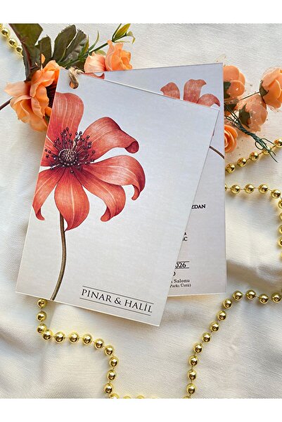 gizemli tohumlar 50 Adet Baskı Dahildir Düğün, Nişan, Nikah Davetiyesi, (DİJİ...