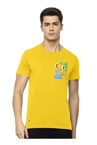 LAUREN SMITH Men’s Premium Textured Cotton Lycra Round Neck T-Shirt with High Definition Logo - Luxury Casual Tee