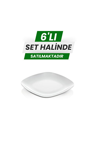 Alezy 592 Göreme Melamin Termostar Kare Servis Tabak 17 cm Beyaz