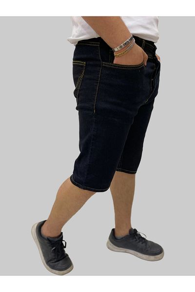 daniel milano Men's Sers Denim Cotton Slim Fit Black Jeans Capri