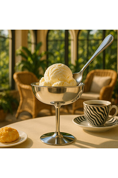 Veliday Paslanmaz Çelik Sunumluk Dondurmalık - Orta Boy Tatlı Kupaları Atıştı...
