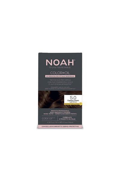Noah Permanent ammonia-free oil-based hair dye, 5.0 Light Brown, Noah Color in Oil, 135 ml