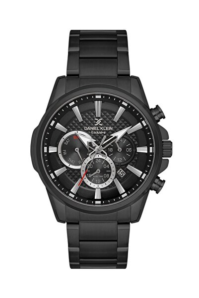 Daniel Klein Siyah Renk İç Aksamları Aktif Erkek Kol Saati