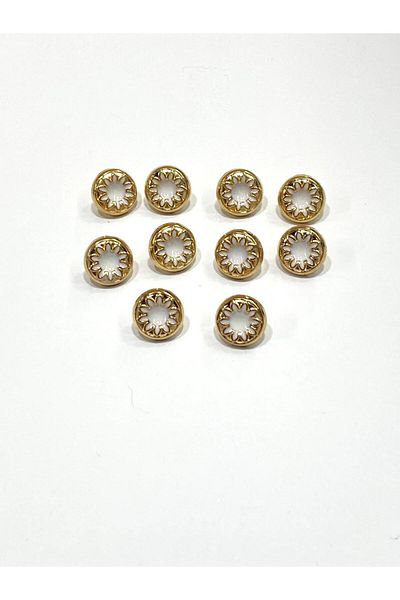 karantuhafiye Blouse Button / Metal Blouse Button / 10 Pieces / Model 14
