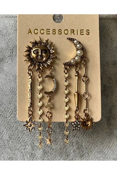 Aka Zr Sun Moon Charm Earrings