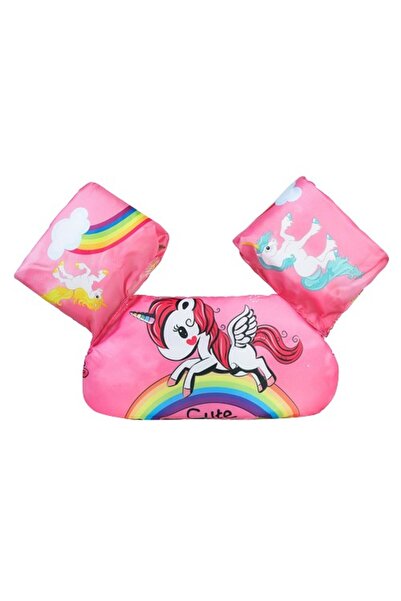 Flippy Children's life jacket with swimming fins, Flippy, Pink, Unicorn pattern