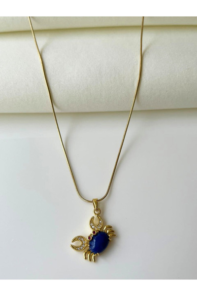 Nilsu Jewellery Accessory Çelik Zirkon Taşlı Yengeç Detaylı Kadın Kolye