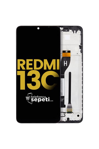indirimplus Redmi 13C Lcd Screen Service Full Slatted+Repair Kit Black Color Ad Posted Fast Shipping Within