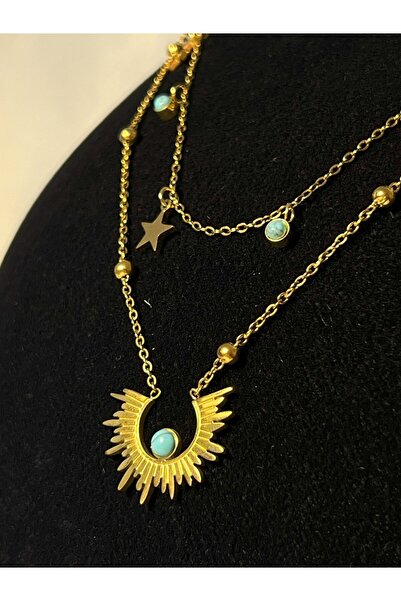 CEY ACCESSORY قلادة مزدوجة بتفاصيل نجمة