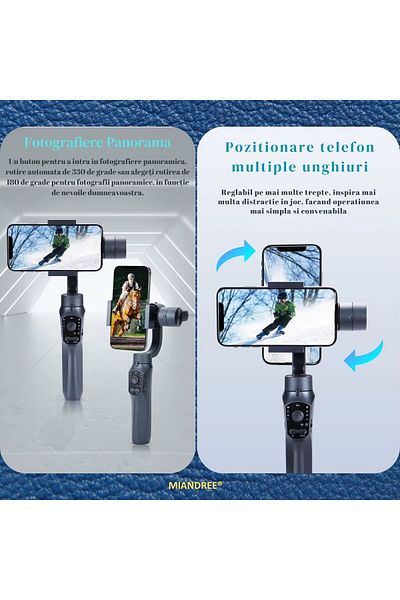 OEM F10 Pro Gimbal Phone Stabilizer - 3-Axis Stabilization, 10h Battery Life, Tripod & Case