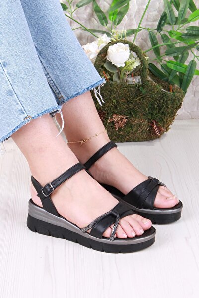 fort 2005 صندل نسائي مريح بإبزيم حجري مريح تشريحيًا