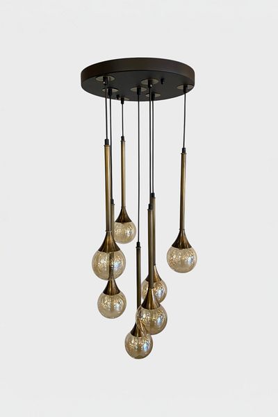 Favori Aydınlatma Modern Antique Finish Detailed 7-Piece Pendant Lamp Chandelier