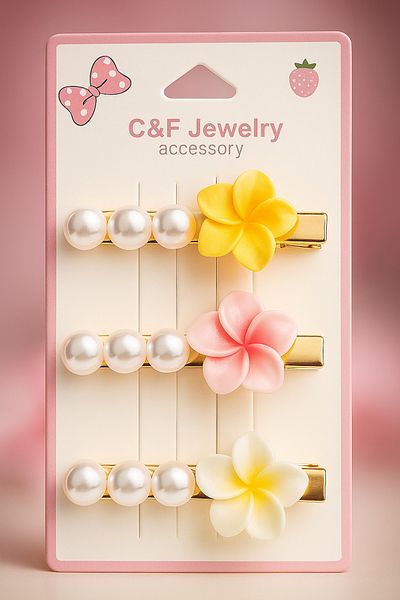 cityvision Agrafă de păr cu perle cu fundal de culoare aurie – design elegant și elegant