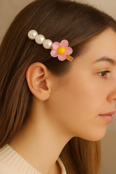 cityvision Agrafă de păr cu perle cu fundal de culoare aurie – design elegant și elegant