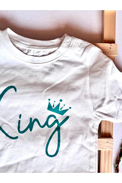 KapsülBebek 100% Cotton Baby & Kids Summer Set of 2 – King Printed T-Shirt Shorts Set, Baby Boy