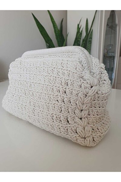 NEXT LİFE STORE Hand Knitted Colorful Motif 22 cm Scholarship Bag