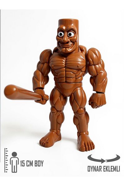 Suelo Butik Muscular Joints Movable Tung Tung Tung Sahur Brainrot 15 cm Character Figure Toy
