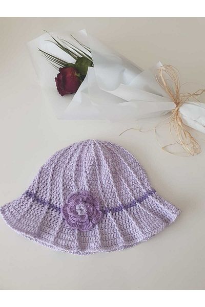 NEXT LİFE STORE Hand Knitted Girl's Bucket Hat