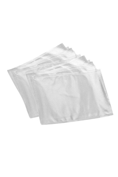 SIKS Set de 10 x Pungi vidate SIKS pentru alimente, transparente, 20 x 15 cm