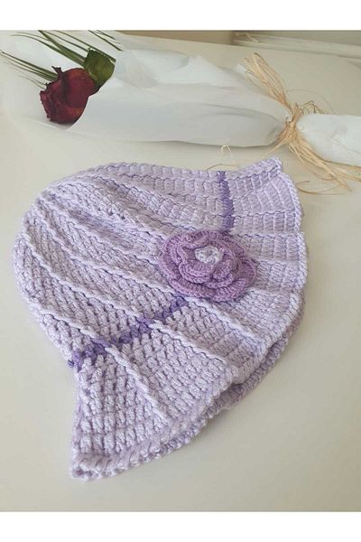 NEXT LİFE STORE Hand Knitted Girl's Bucket Hat