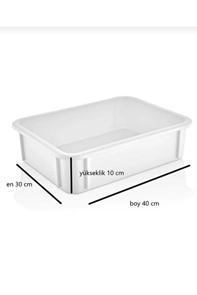 NF WEAR STORE Küçük Boy - Ev Tipi Kapaklı Ekmek-Pizza-Hamur Teknesi 400x300x100 mm