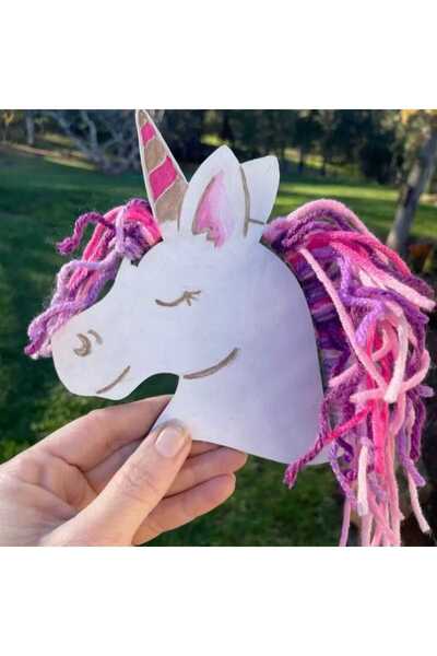birlazer Unicorn Boyama Okul Diy Etkinlik Aktivite Sanat 10 adet Kreş Anaokulu