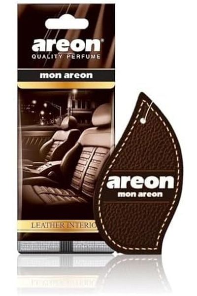 Areon MON Modern Design Hanging Car Air Freshener, Leather Interior (1)