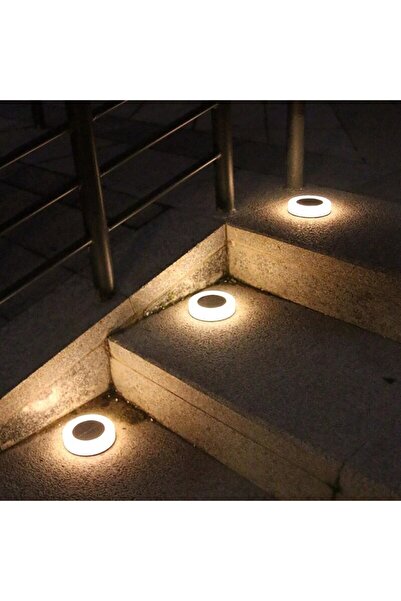 Flippy Lampa solara LED, sub forma de cerc, pentru gazon sau gradina, Rezistenta la apa, Flippy, Alb cald