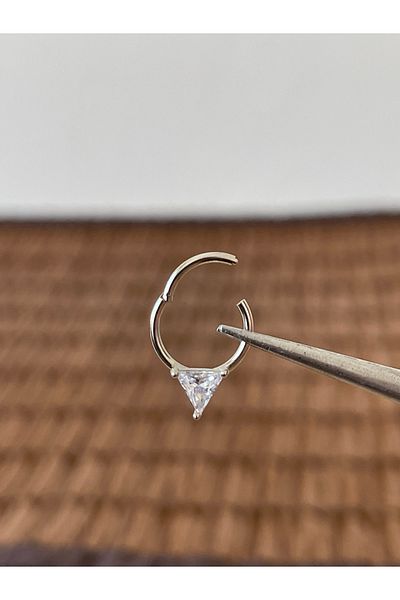 Rupen Kraft 316 L Surgical Steel Ring Three Stone Helix Tragus Cartilage Piercing