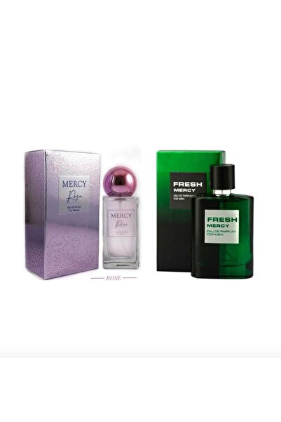 Mercy Rose kadın parfüm 50 ml +Fresh Erkek Parfüm 50 Ml 2 li