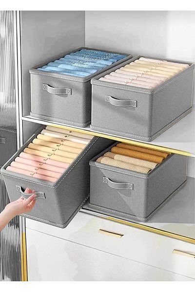 MESUT 3 Pcs Gray Closet Organizer Shelf Organizer