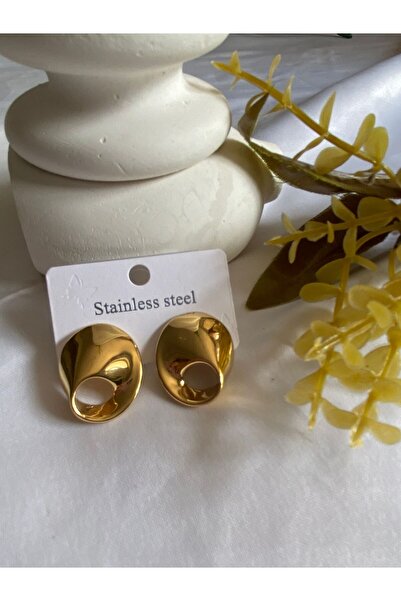 ŞİMŞEK KIRTASİYE BİJUTERİ أقراط ذهبية أنيقة ورائعة يمكن استخدامها لكل من المل...