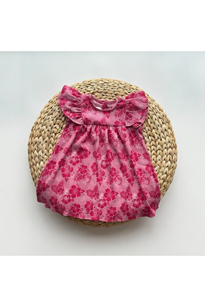 Pufiko Kids Pink Crinkle Girl's Dress