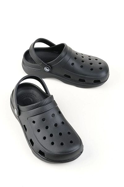 GEZER Black Comfortable And Lightweight Water Resistant Eva Sandals Slippers