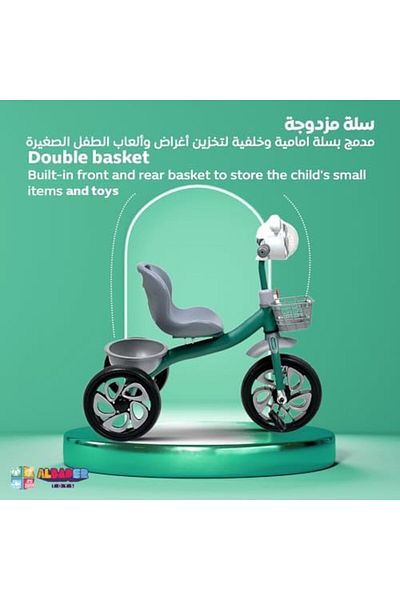ALBADER Balance Bike Kids, Toddler Tricycle, Cycle for Boys & Girls, Indoor & Outdoor Tricycle