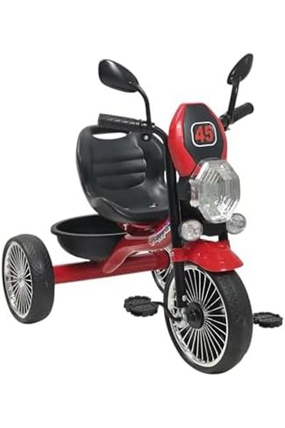 ALBADER Motorcycle Design Bike, Three Wheel Trike With Music Efficts And Lights, Kids Cycle