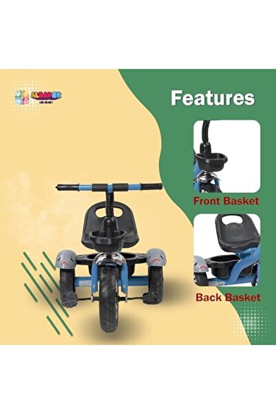 ALBADER Tricycle For Kids, Three Wheel Bike For Toddler, Trike Toy Bike With Basket, Baby Trikes