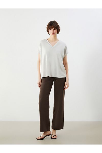 LC Waikiki Tricou de damă oversize cu decolteu în V