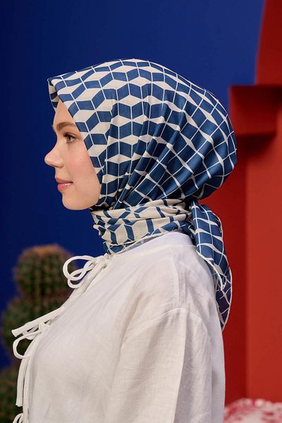 İpekhan Eșarfă moale de colecție Marrakech Safir de grâu 1194-05