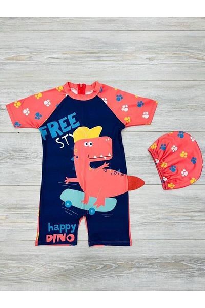 Stil Burada Boned, Zippered Children's Swimsuit