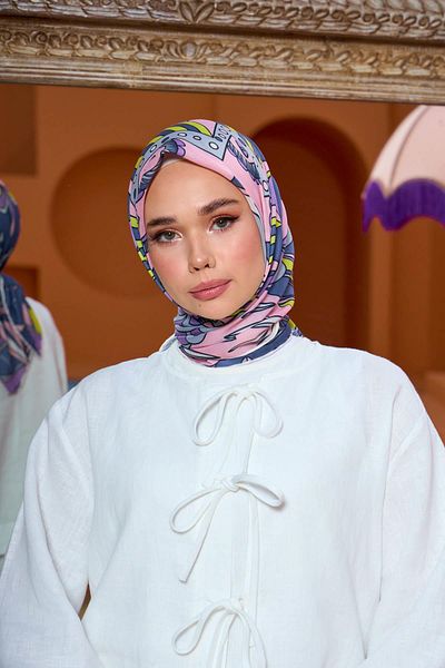 İpekhan Μαλακό κασκόλ Marrakech Collection Amethyst Pink 1202-04