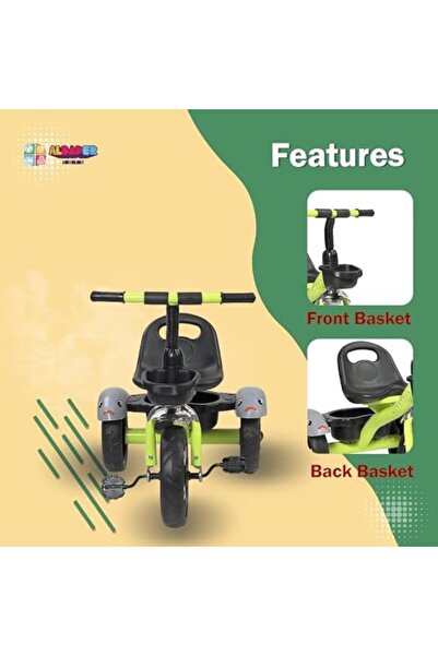 ALBADER دراجة ثلاثية العجلات للأطفال، دراجة ثلاثية العجلات للأطفال الصغار، دراجة ثلاثية العجلات مع سلة، دراجات ثلاثية العجلات للأطفال