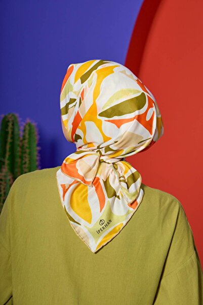 İpekhan Marrakech Συλλεκτικό Μαλακό Κασκόλ Amber Saffron 1206-11