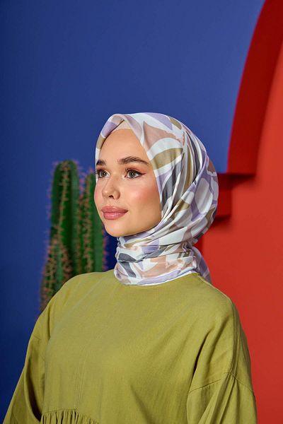 İpekhan Marrakech Συλλεκτικό Μαλακό Κασκόλ Mink Lilac 1206-14